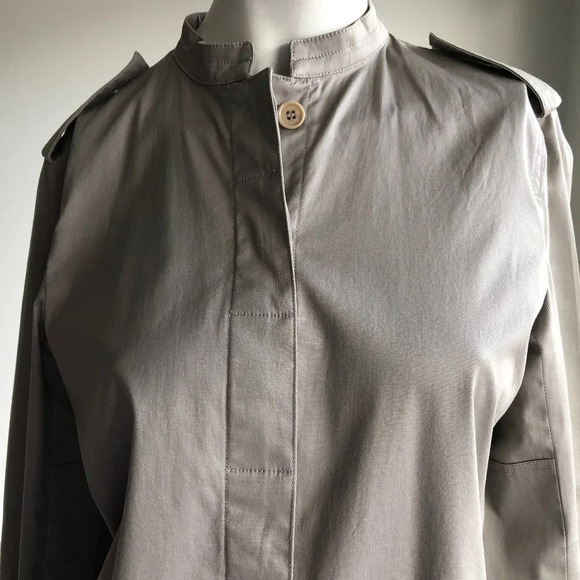 Calvin Klein Casual Military Inspired Cotton Jacket Soft Grey Size S - Picture 7 of 9